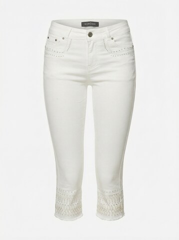 KOROSHI Úzky strih Džínsy - Biela