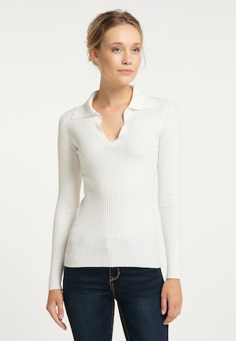 DreiMaster Maritim Sweater in White: front