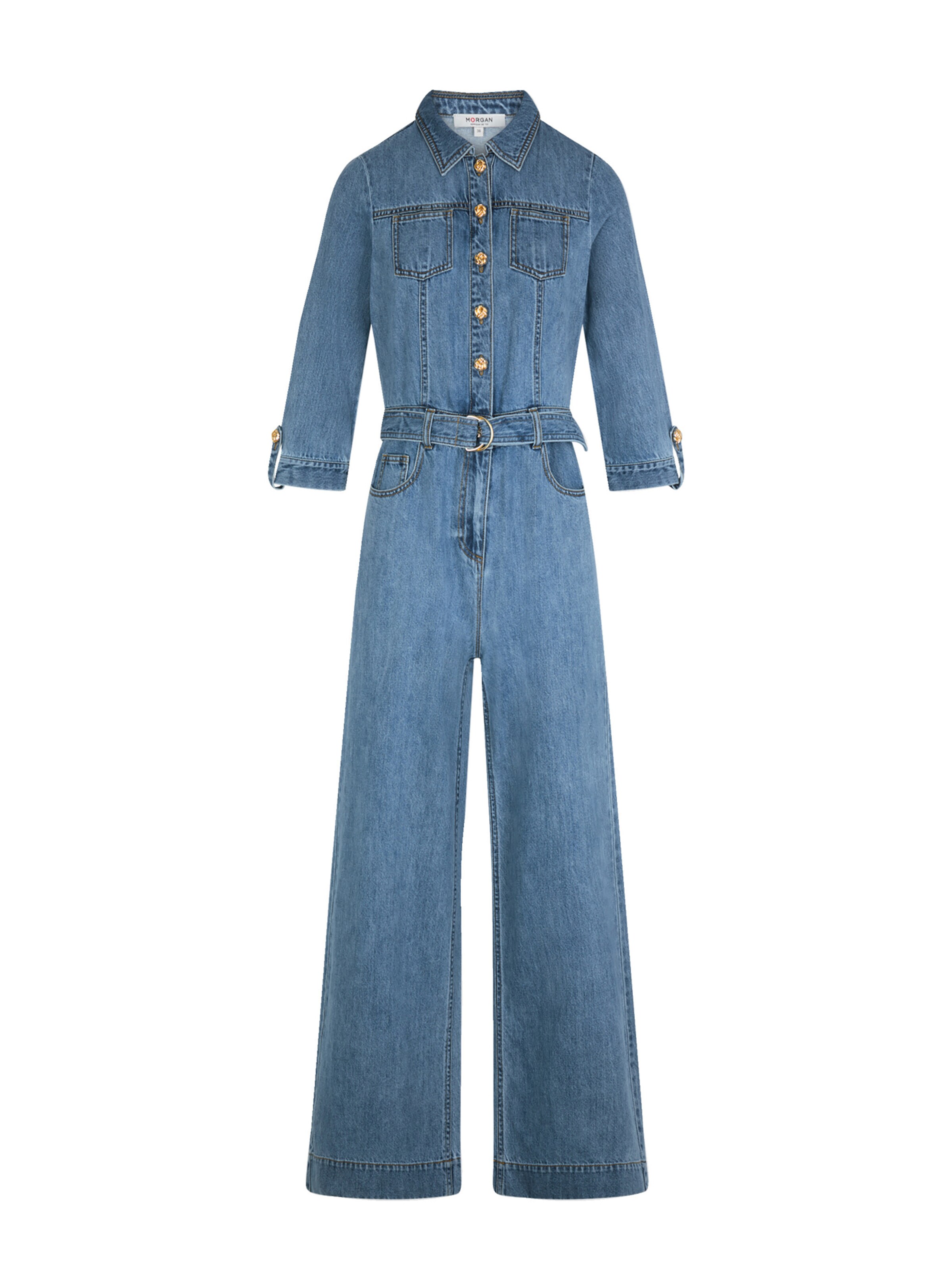 Morgan Jumpsuit '261-PIMA' in Blauw: voorkant