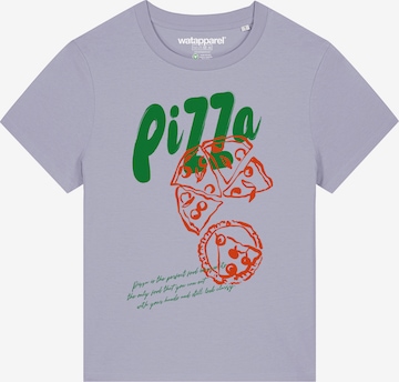 T-shirt 'Pizza' Watapparel en violet : devant