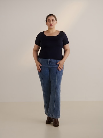 Guido Maria Kretschmer Curvy Футболка 'Franja' в Синий