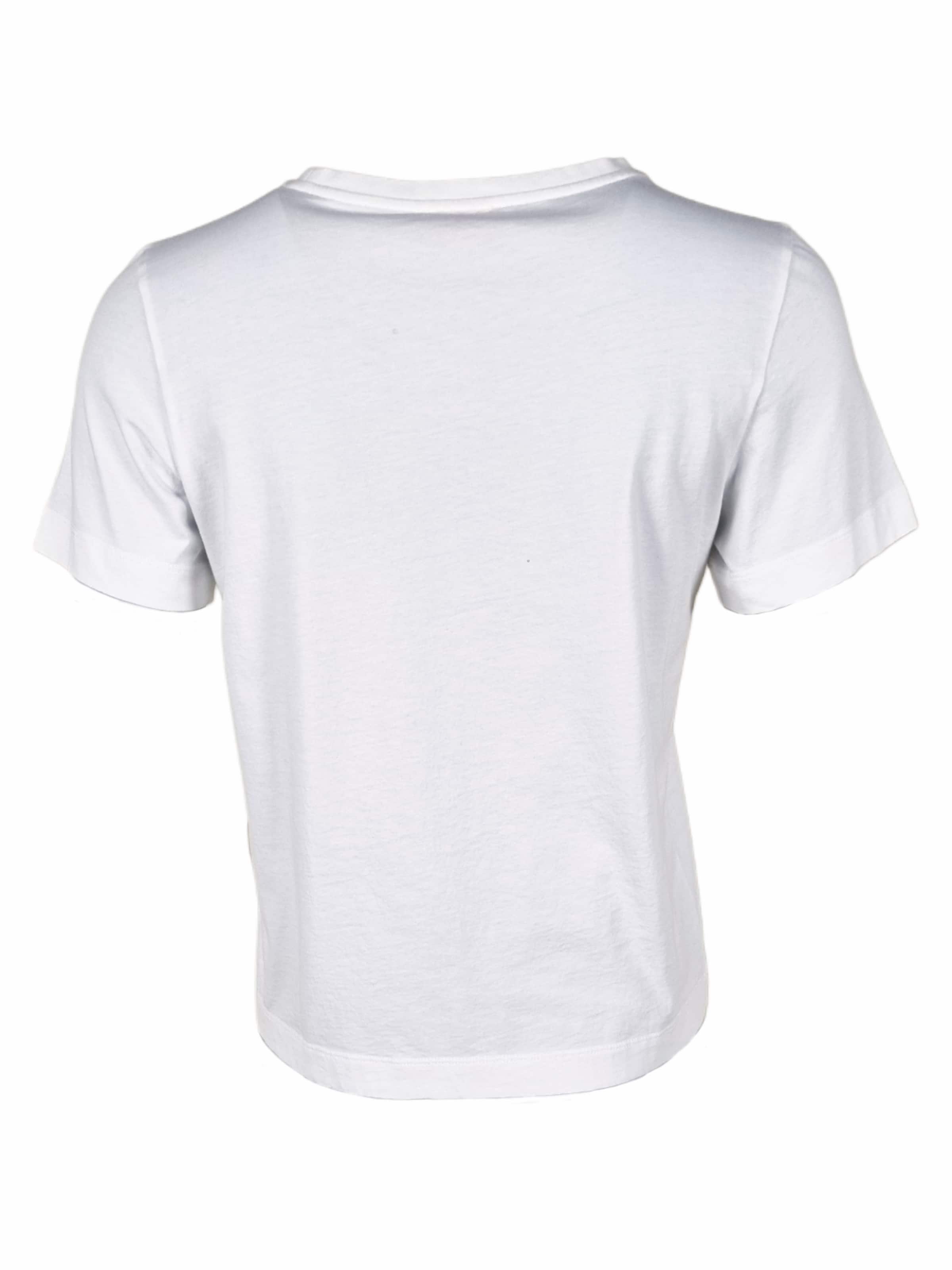 LIKS. Munich - Camiseta 'Tshirt mit Statement Flockprint' en blanco