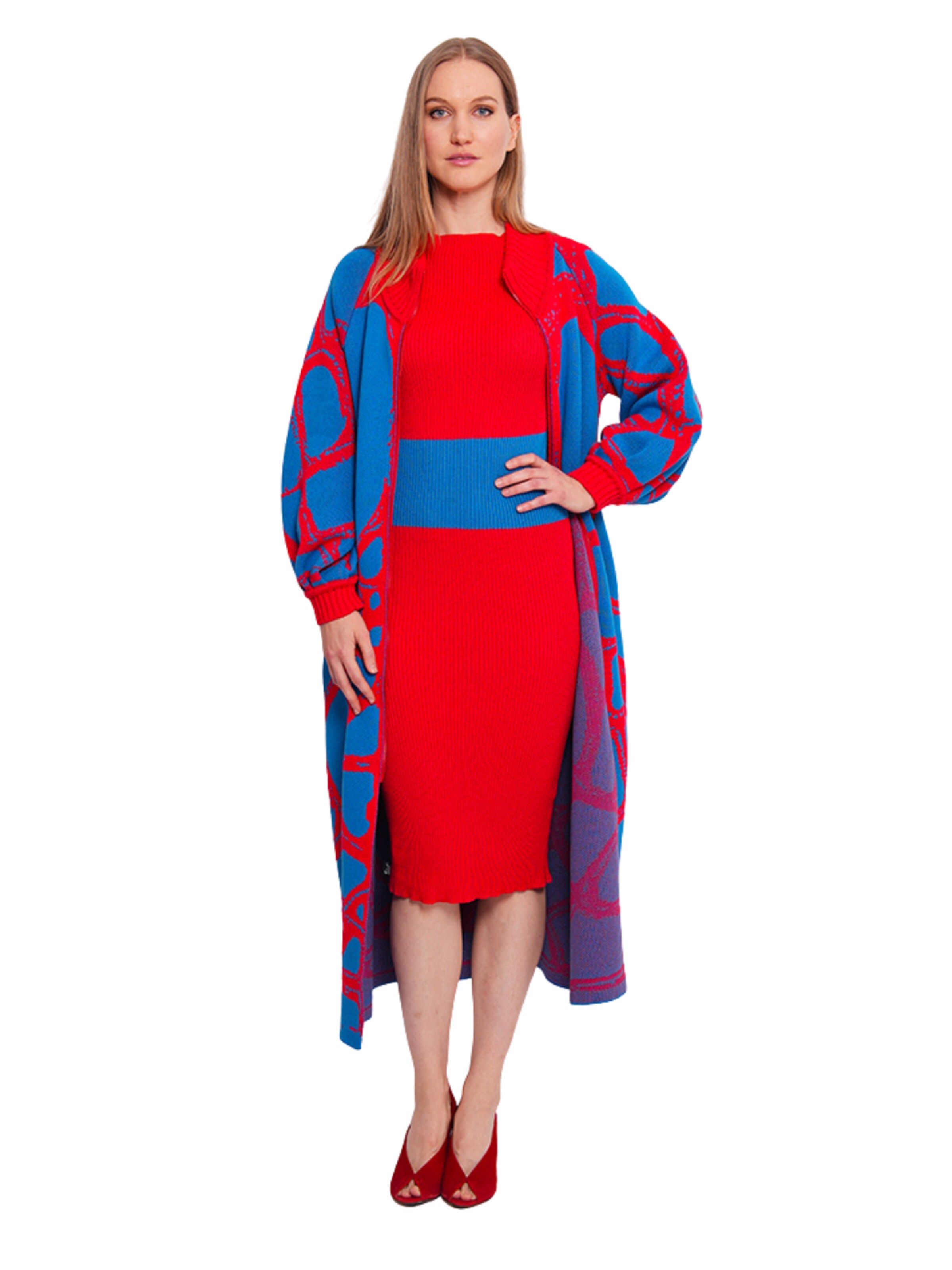 Csillag Zsuzsi - Abrigo de punto 'Bohemia' en Mezcla de colores