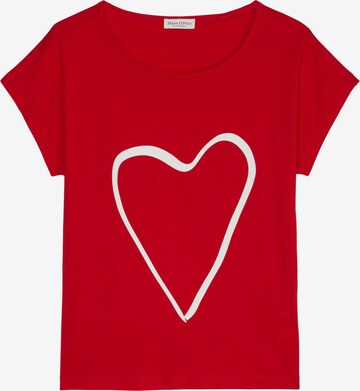 T-shirt Marc O'Polo en rouge : devant