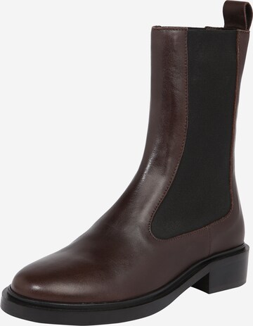 Karolina Kurkova Originals Chelsea boots 'Luna' in Bruin: voorkant