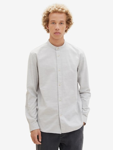 Coupe regular Chemise TOM TAILOR DENIM en blanc : devant