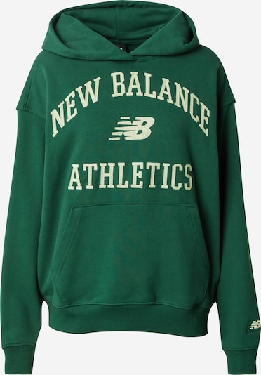 new balance Sweatshirt em bege / verde relva, Vista do produto