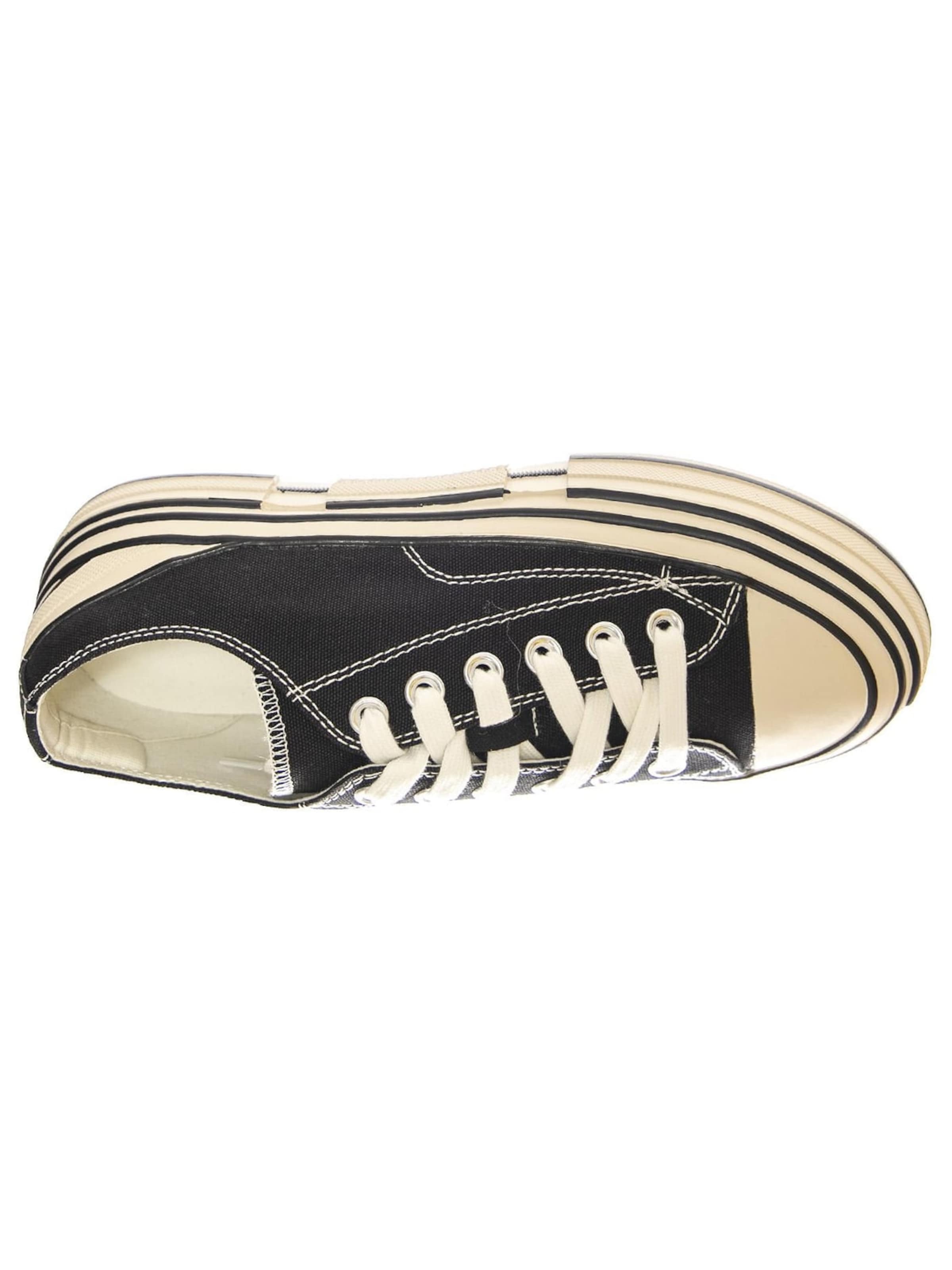 Jeffrey Campbell Buty sportowe sznurowane 'JC Play Endorphin Canvas Black Shoes' w kolorze czarny