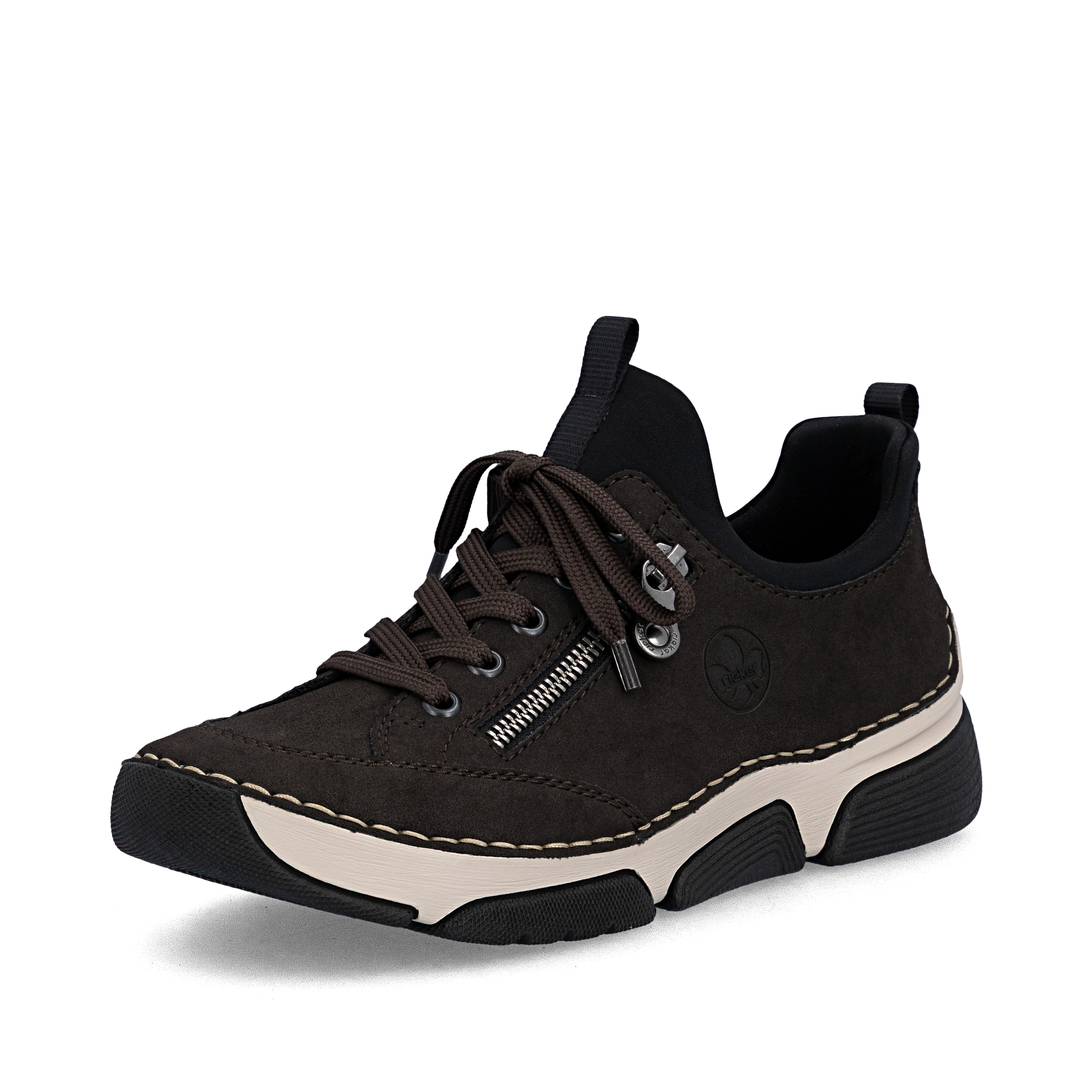 Baskets basses Rieker en marron : devant
