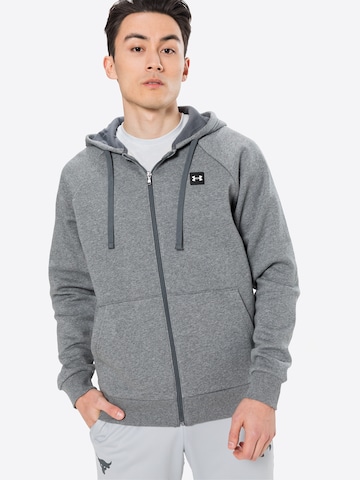 UNDER ARMOUR Sportsweatjacke 'Rival' in Grau: predná strana