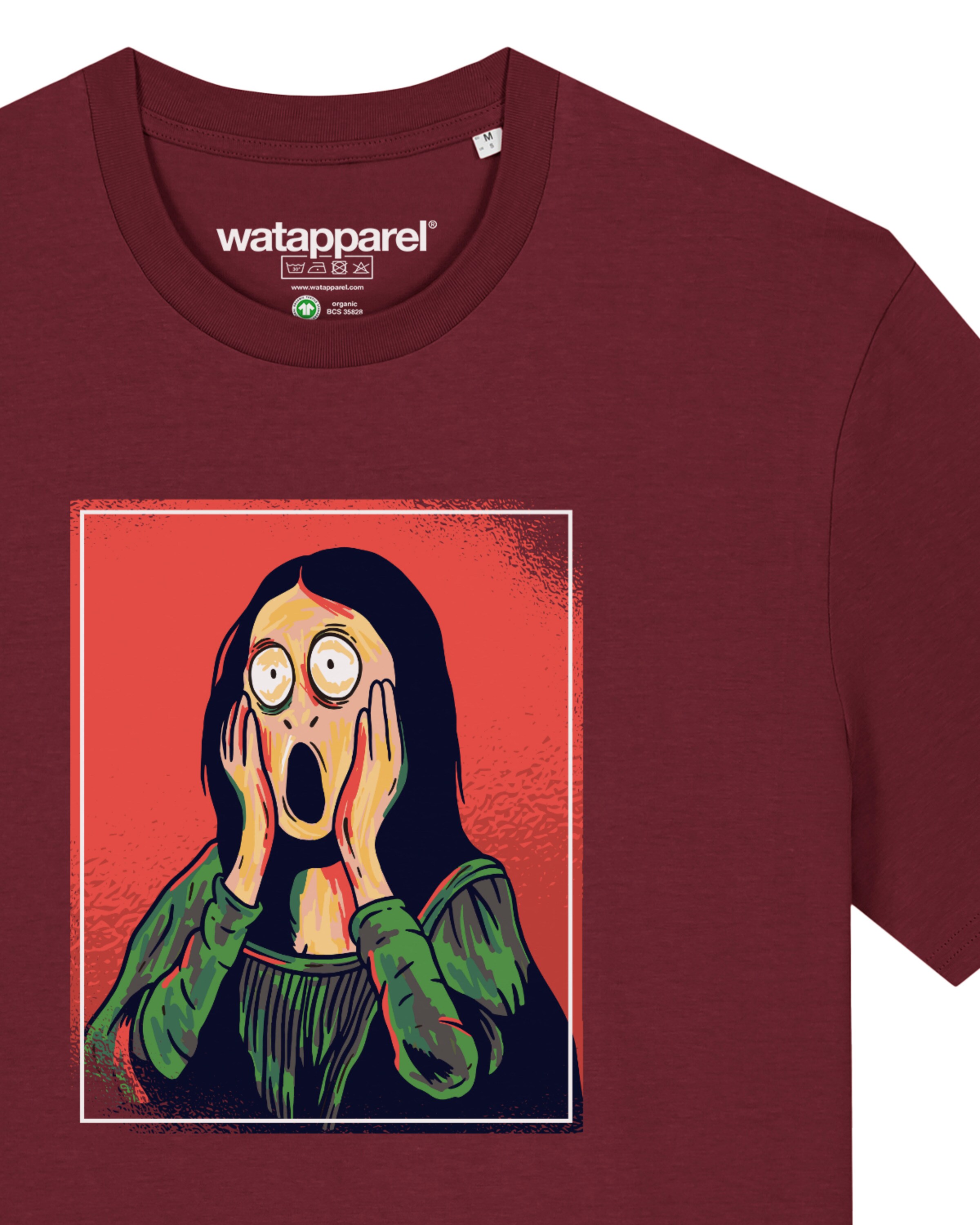 Watapparel T-Shirt 'Mona Lisa Scream' in Rot