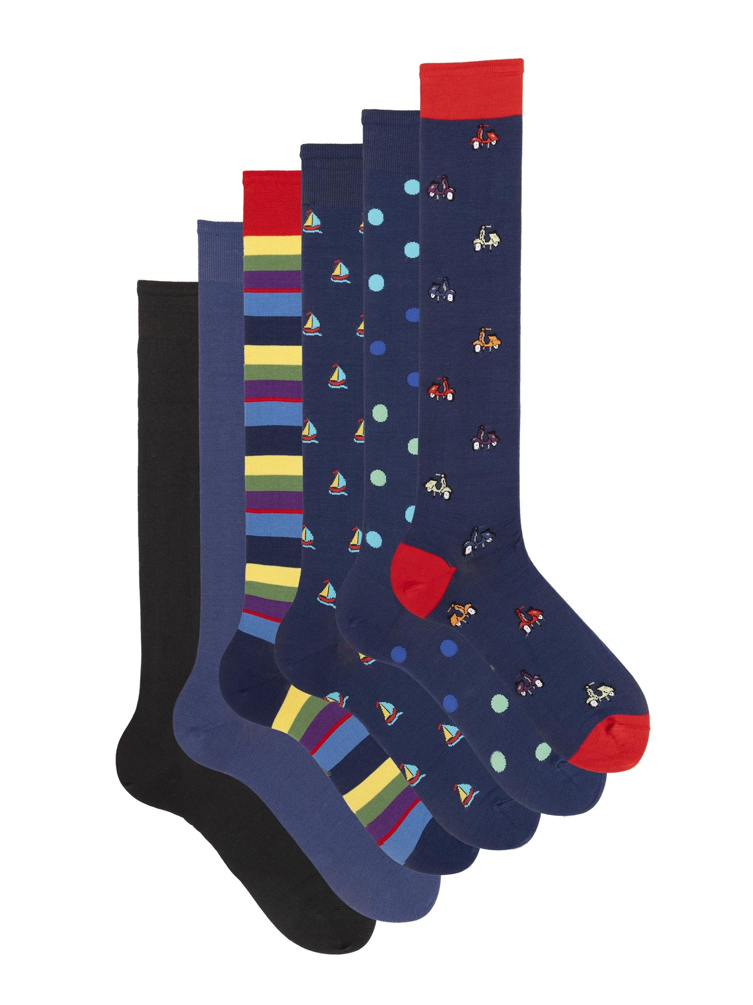 Ciocca Knee High Socks in Mixed colors: front