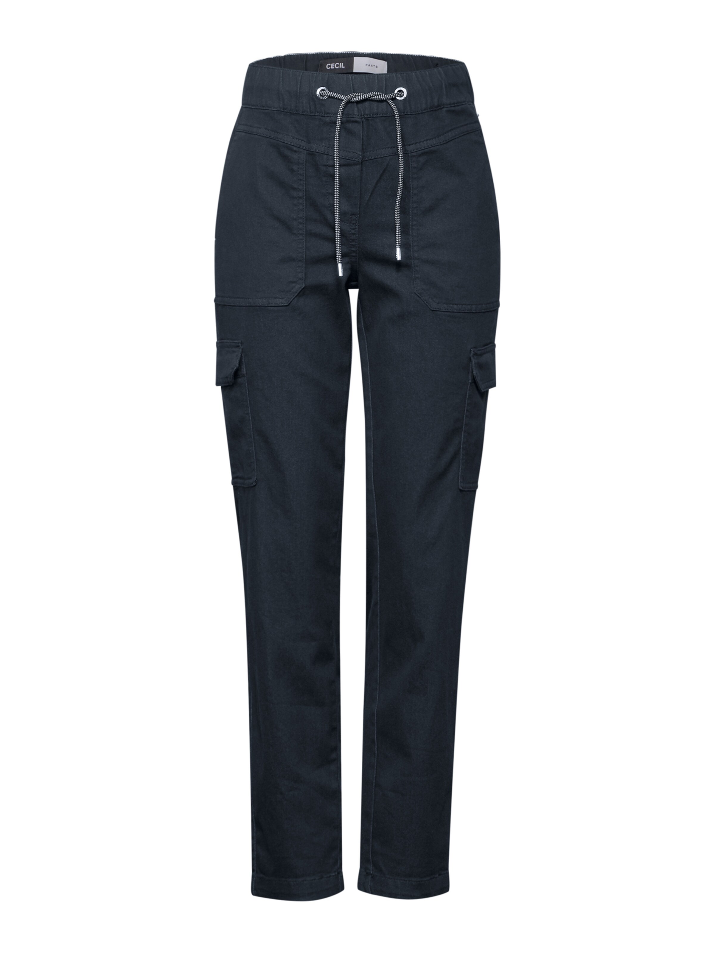 CECIL Loose fit Cargo Pants 'Chelsea' in Blue: front