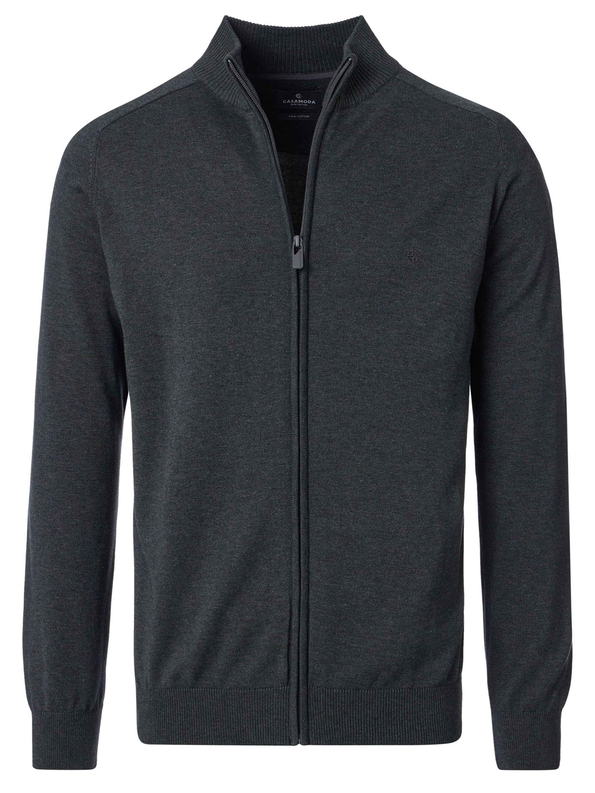CASAMODA Knit Cardigan in Grey: front