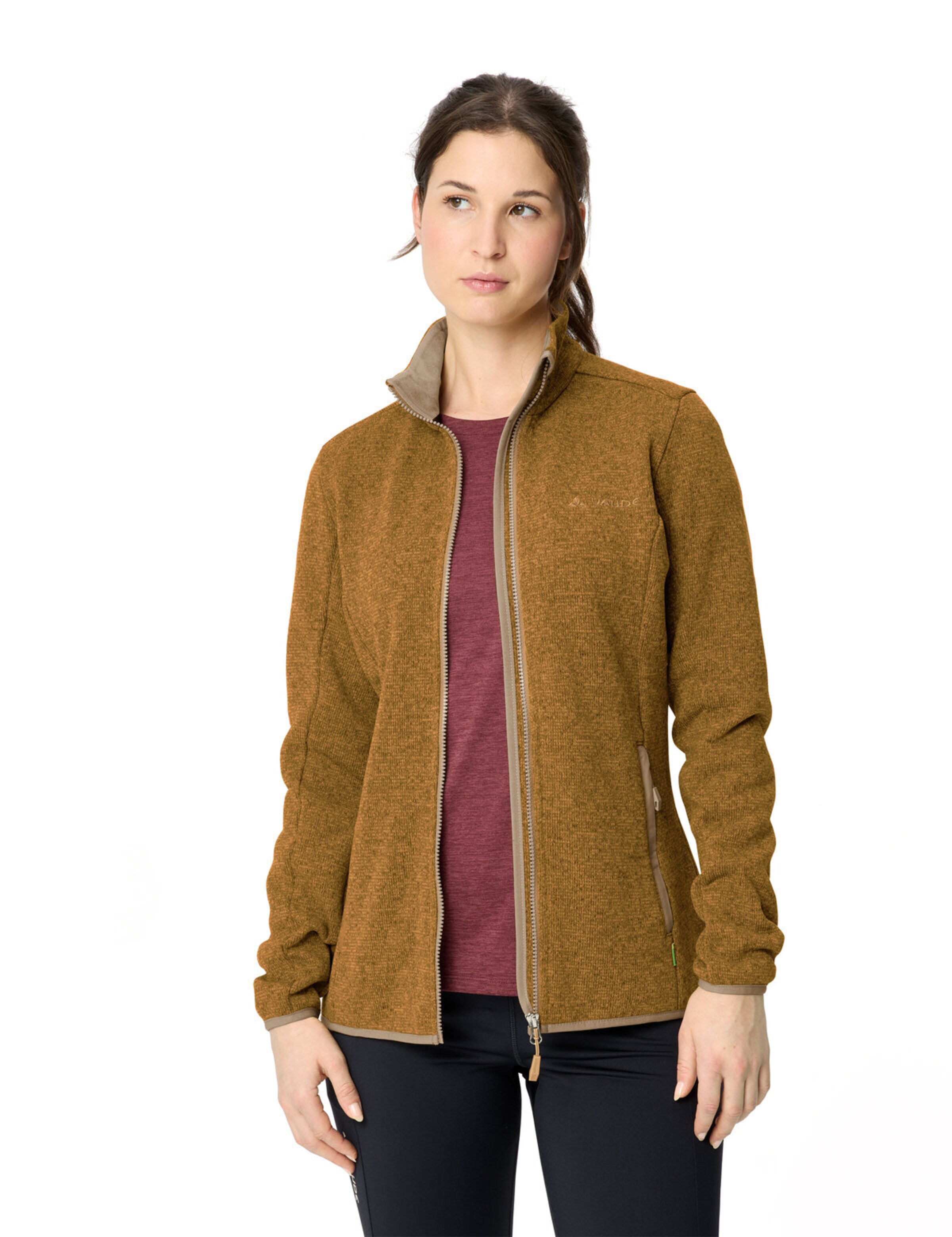 VAUDE Athletic fleece jacket 'Rienza IV' in Brown
