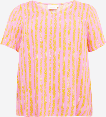 ONLY Carmakoma - Blusa 'MARRAKESH' em rosa: frente