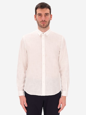 Distretto12 Regular fit Overhemd 'Alonso' in Wit: voorkant