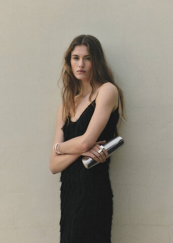 MANGO Crossbody Bag 'Lavinia' in Silver: front