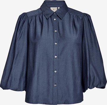 Peppercorn Blouse 'Bea' in Blauw: voorkant