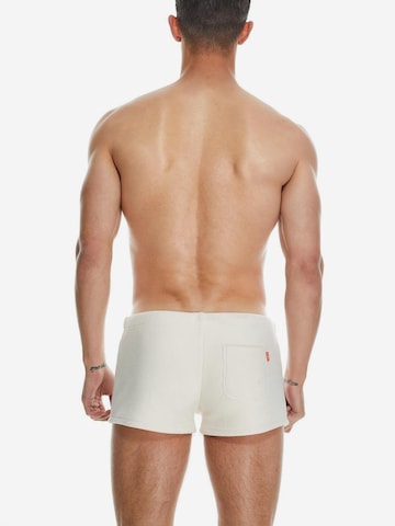 SEOBEAN Slimfit Sporthose 'Solid Polar Fleece Shorts' in Weiß