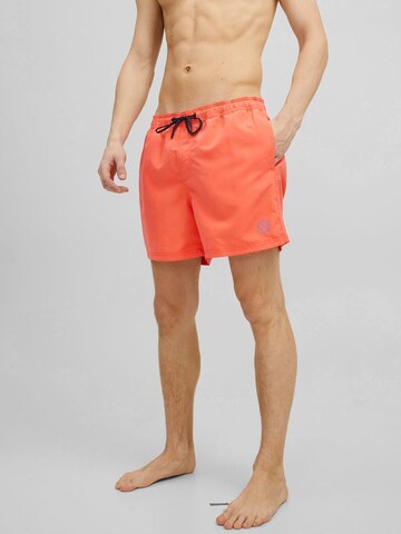 JACK & JONES - Calções de banho 'Crete' em laranja: frente