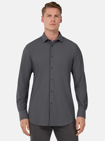Coupe slim Chemise 'B Tech' Boggi Milano en gris : devant