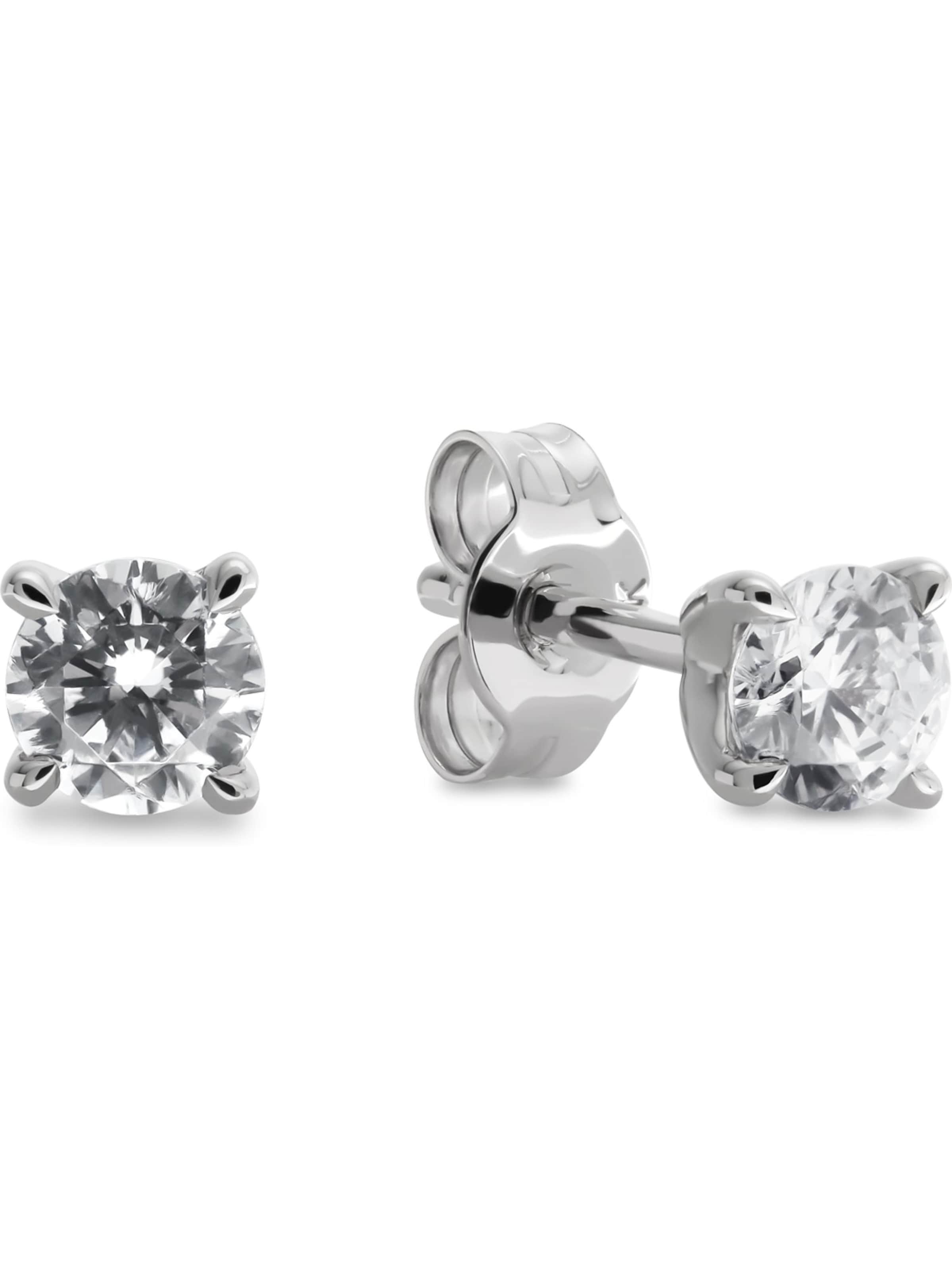 CHRIST CHRIST Damen-Ohrstecker 585er Weißgold 2 Diamant, Lab Grown ' ' in Silber: Vorderseite