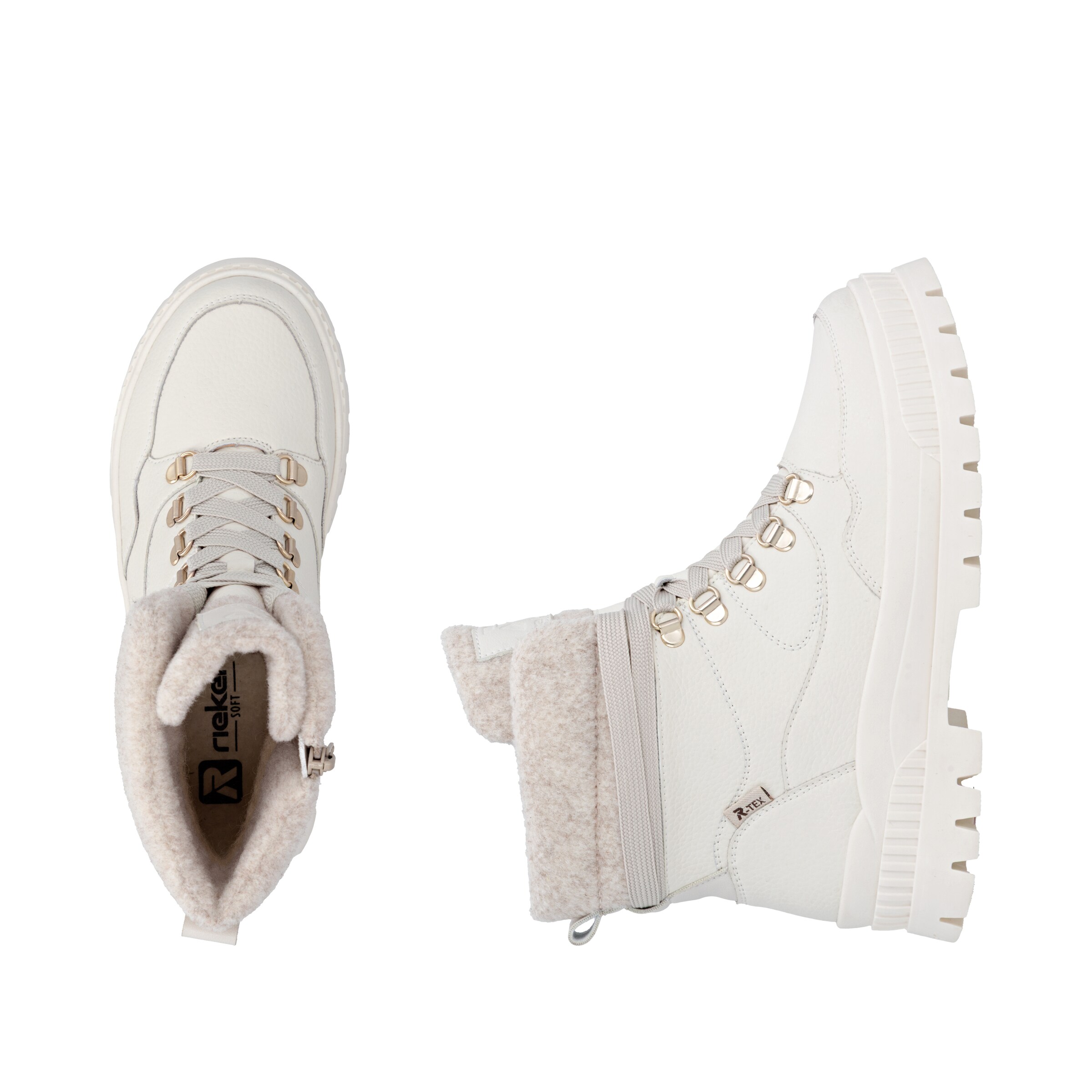 Rieker Schnürstiefel in Weiß