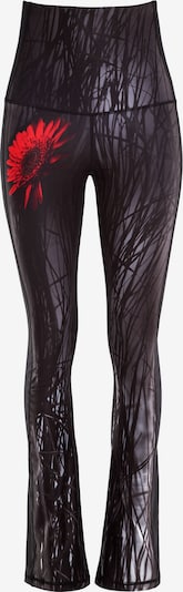 Pantaloni sport 'BCHWL107' Winshape pe gri închis / roșu / negru, Vizualizare produs