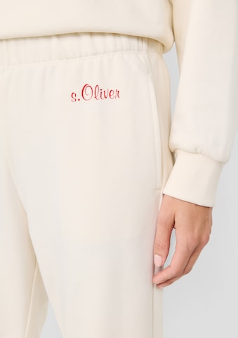 s.Oliver - Tapered Pantalón en beige