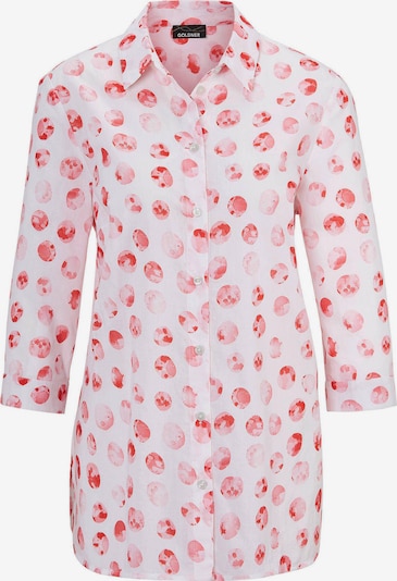 Goldner Bluse in koralle, Produktansicht