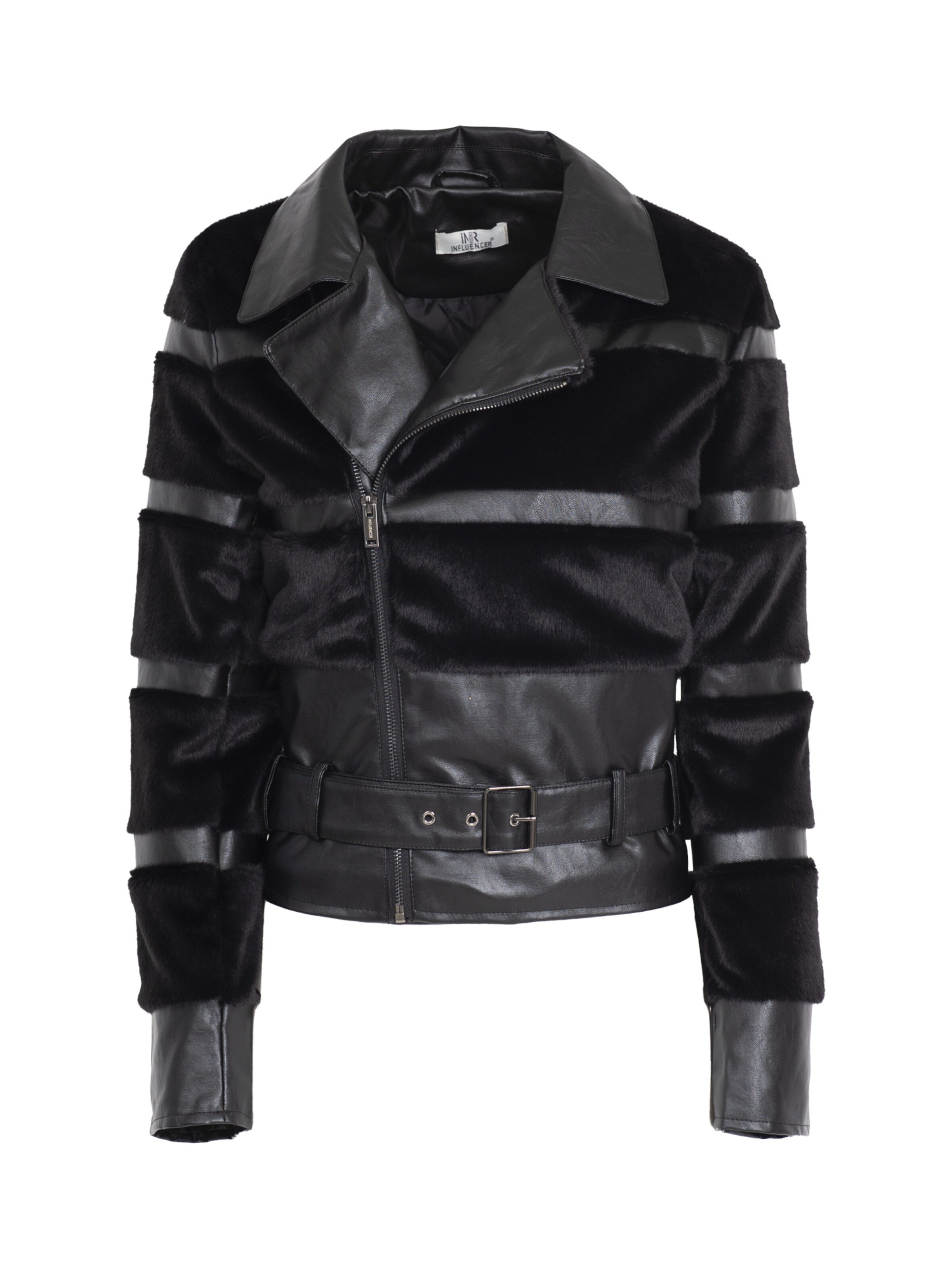 Influencer Übergangsjacke 'Faux' in schwarz, Produktansicht