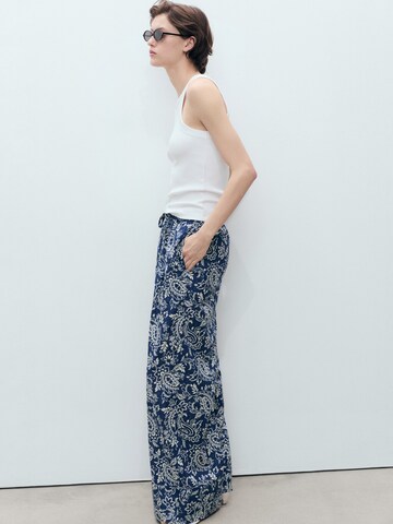 MANGO Loose fit Pants 'NEMO' in Blue