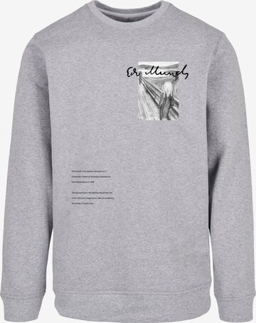Merchcode Sweatshirt 'APOH - Munch 1893' in Grey: front