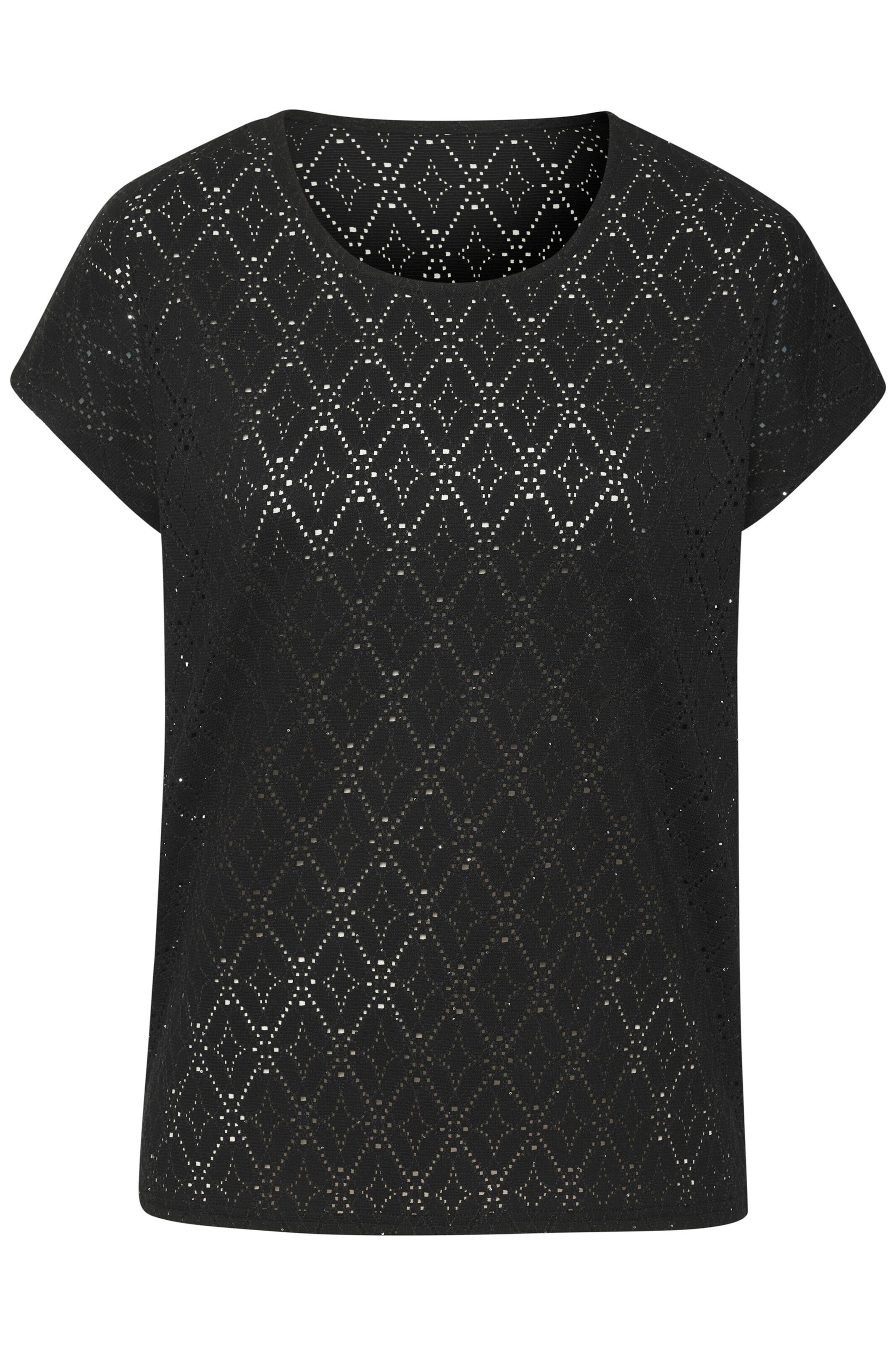 LASCANA T-Shirt in Schwarz: Vorderseite