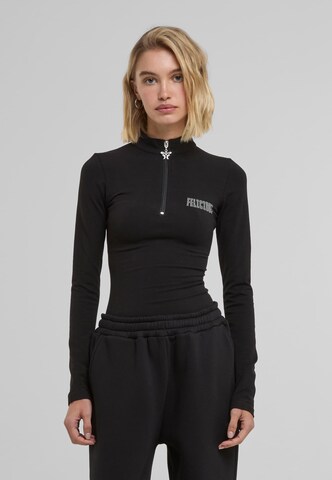 Felicious Shirtbody in Schwarz: Vorderseite