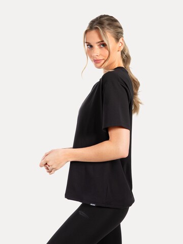 Smilodox Damen T-Shirt Oversize in Schwarz