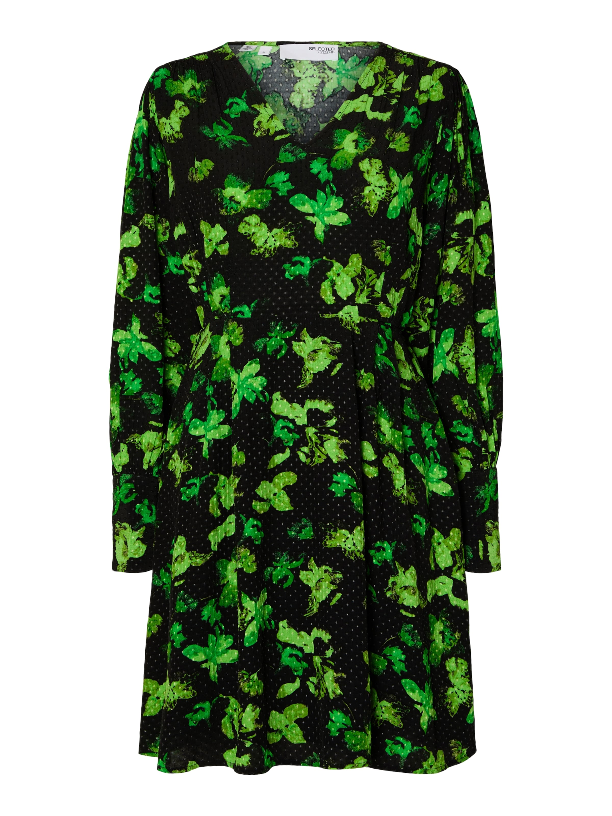melns SELECTED Kleita 'CLARISA': no priekšpuses