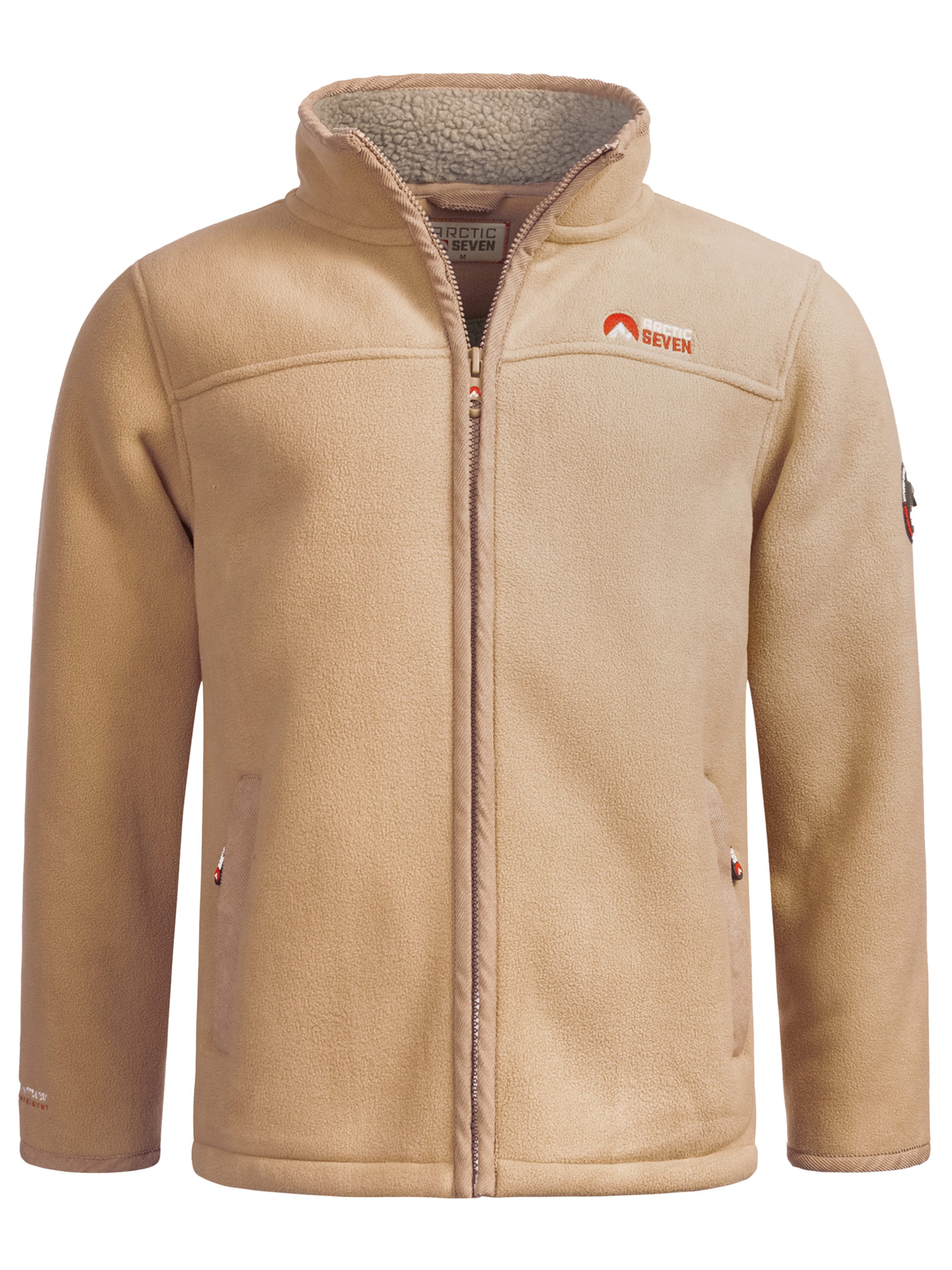 Veste en polaire fonctionnelle 'Zeroo' Arctic Seven en beige : devant