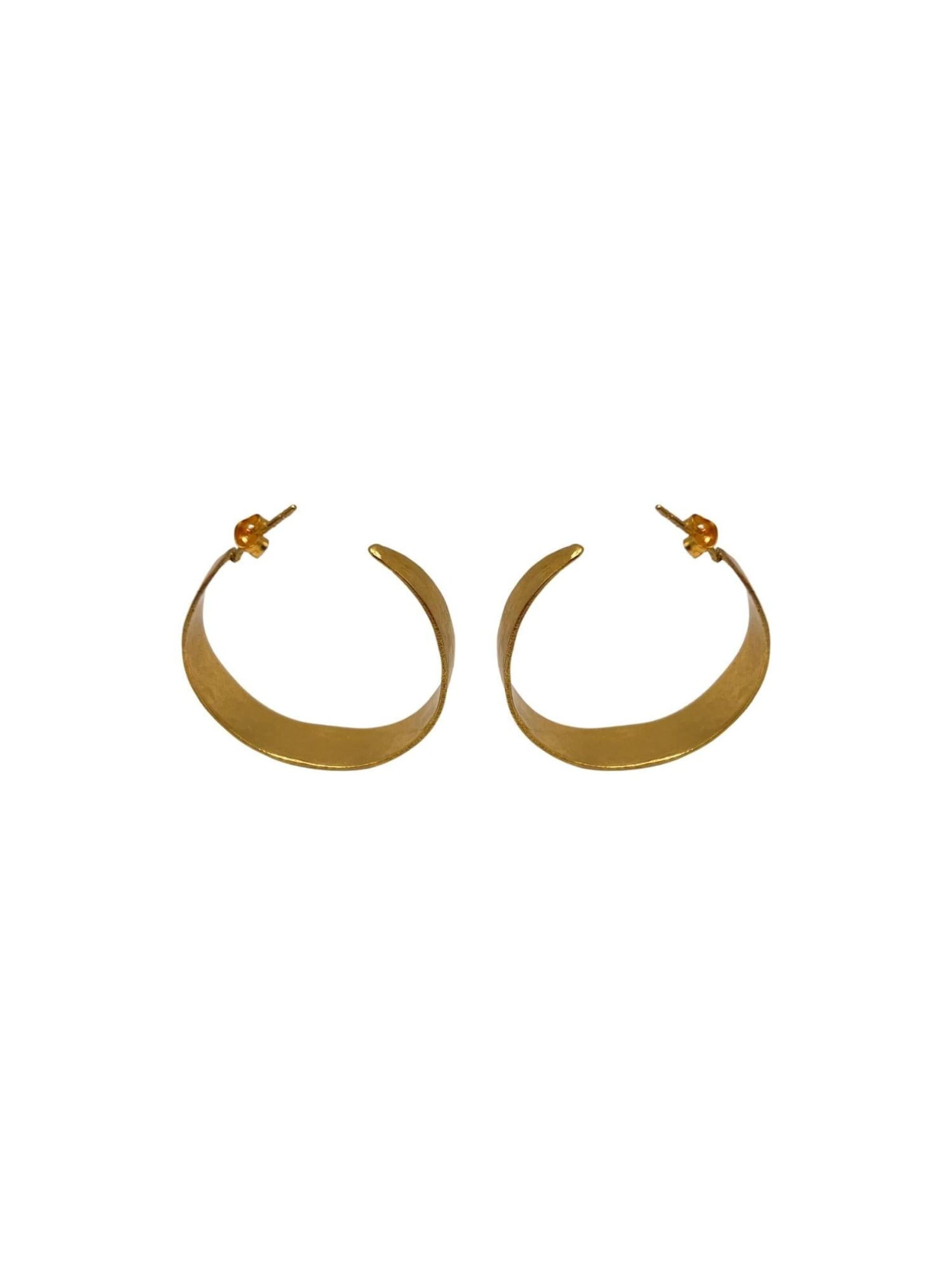 Les Reines - Brincos 'Orlina Hoops' em ouro