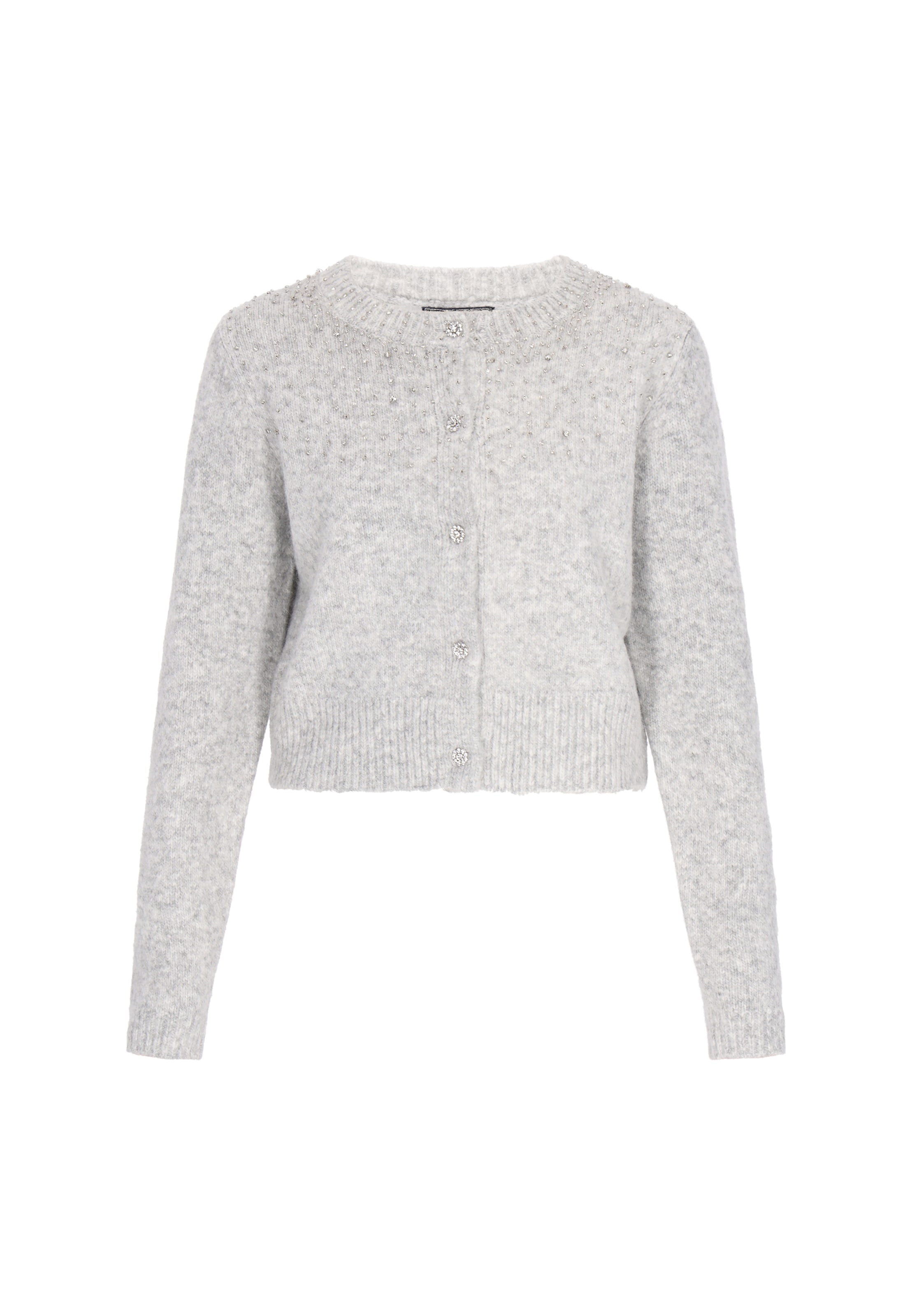 DreiMaster Vintage Вязаная кофта в Серый: спереди