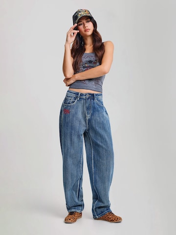 Loosefit Jeans di Ed Hardy in blu: frontale