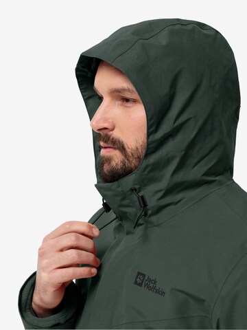 JACK WOLFSKIN - Casaco outdoor 'ALTENBERG' em verde