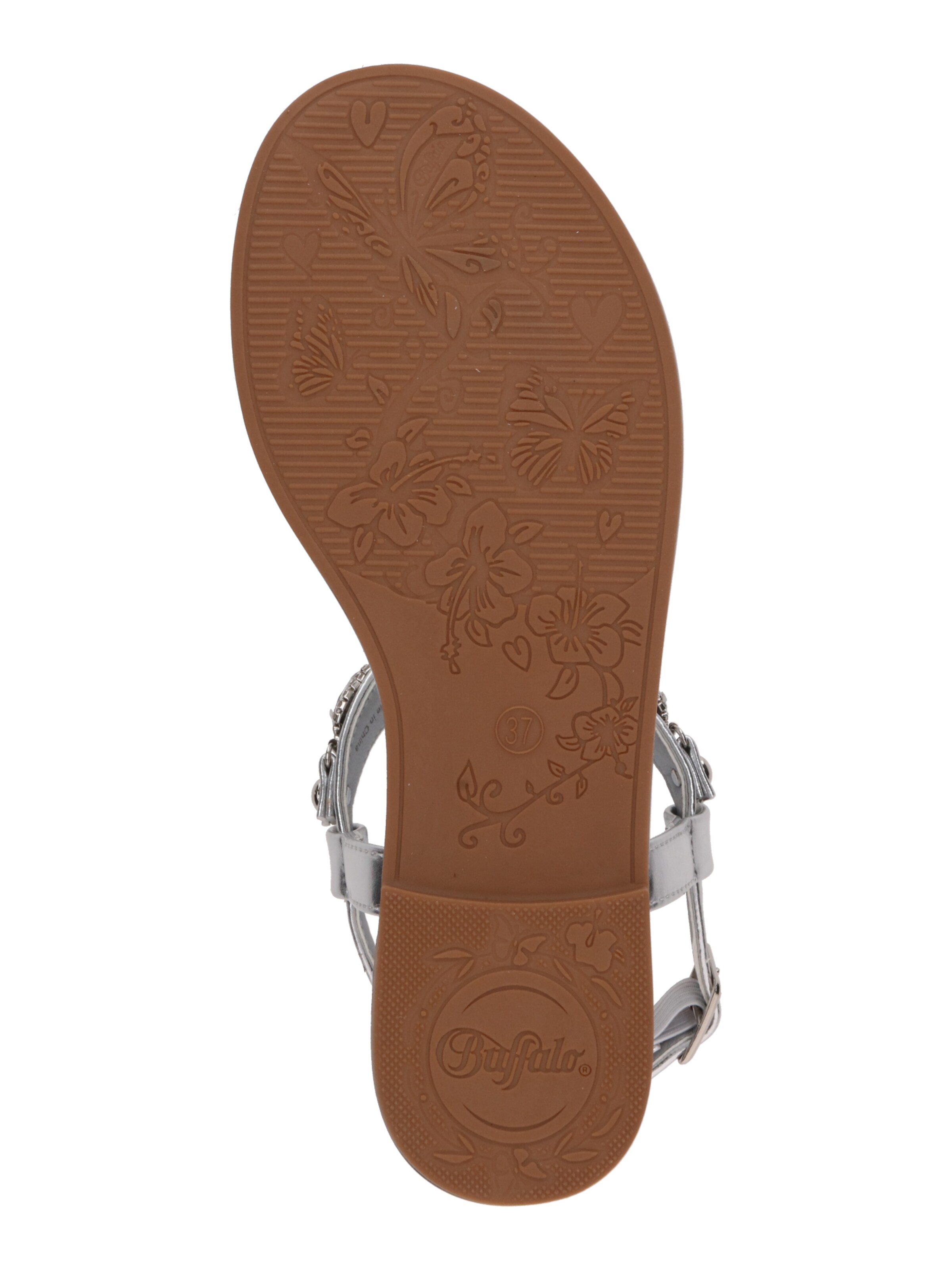 BUFFALO - Chinelos de dedo 'Kira' em prata