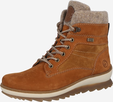 REMONTE Lace-Up Ankle Boots in Brown: front