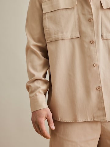 Comfort fit Camicia 'Jordan' di DAN FOX APPAREL in beige