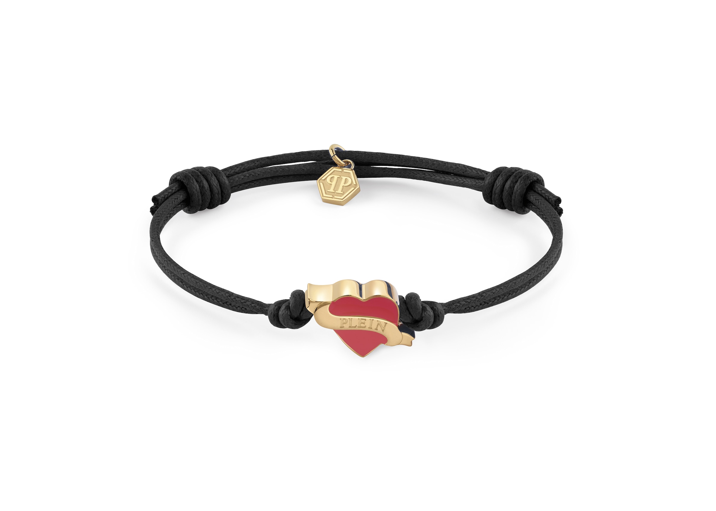 Braccialetto 'Plein Valentine' di Philipp Plein Jewellery in nero: frontale