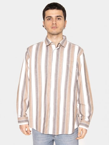 Comfort fit Camicia 'L/S Kendricks Shirt Kendricks Stripe, Liberica' di Carhartt WIP in colori misti: frontale
