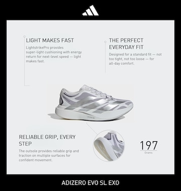 ADIDAS PERFORMANCE Παπούτσι για τρέξιμο 'ADIZERO EVO SL' σε γκρι