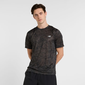 new balance Functioneel shirt 'Athletics' in Zwart: voorkant